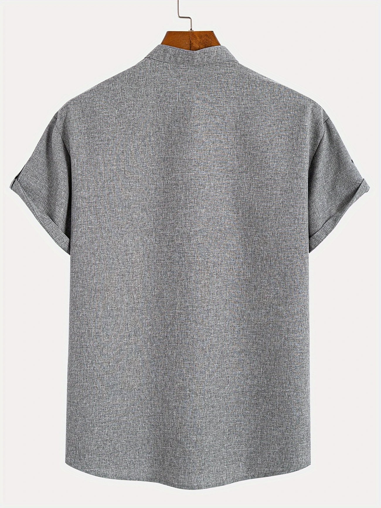 Marano - Elegant Short Sleeve Shirt With Stand-Up Collar