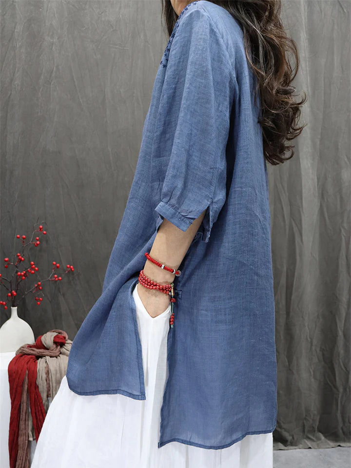Isola Ramie Embroidered Blouse