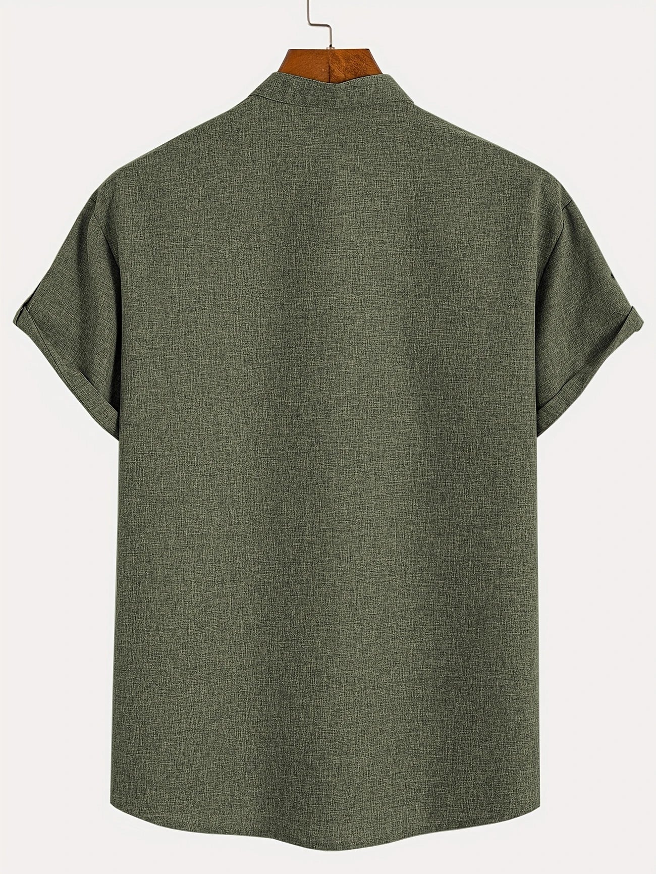 Marano - Elegant Short Sleeve Shirt With Stand-Up Collar