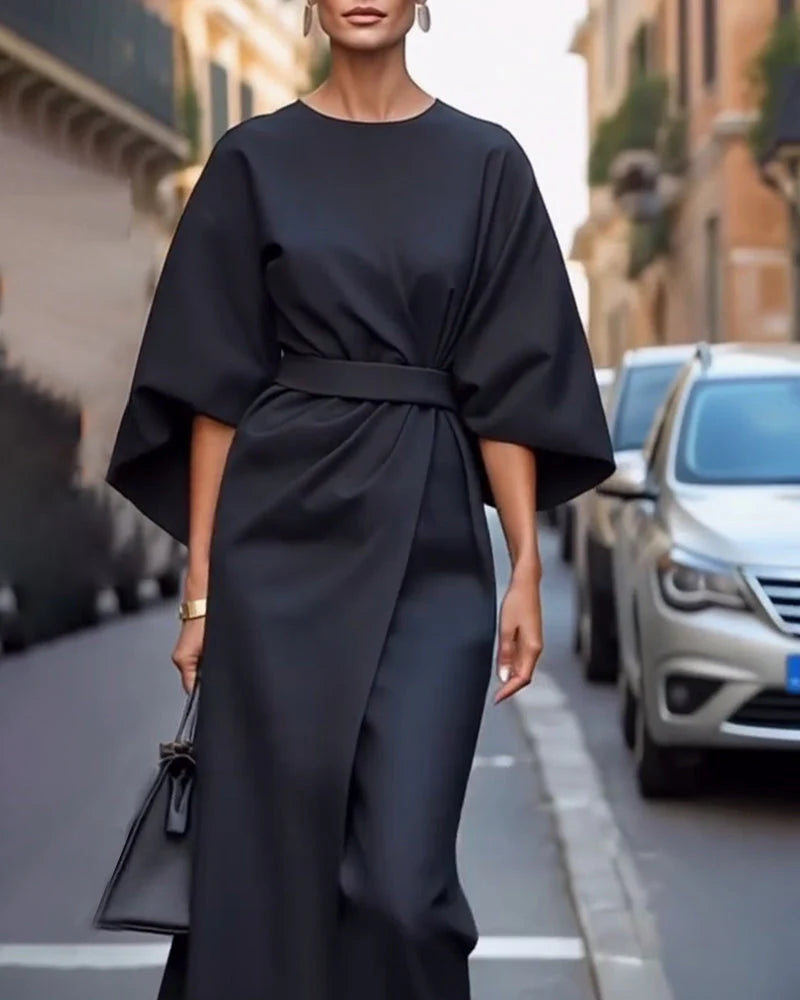Celestine Belted Midi Dress