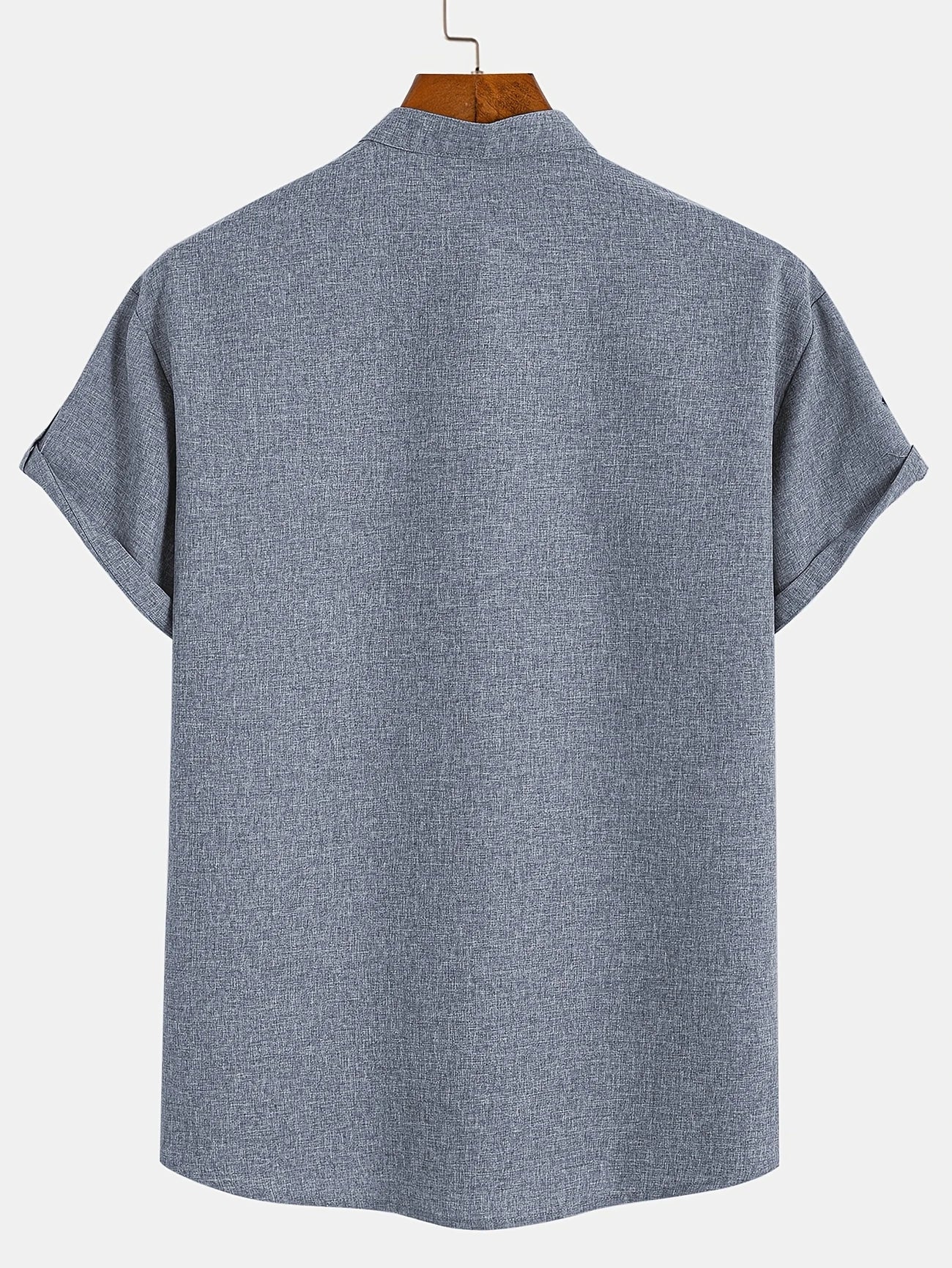 Marano - Elegant Short Sleeve Shirt With Stand-Up Collar
