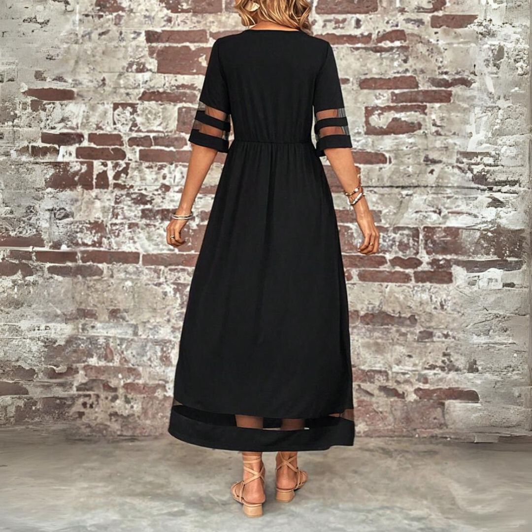 Aura-Mesh Midi Dress