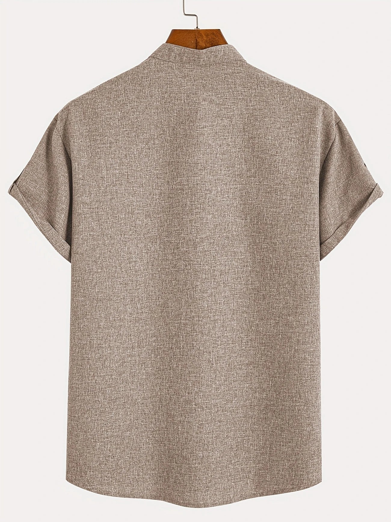 Marano - Elegant Short Sleeve Shirt With Stand-Up Collar