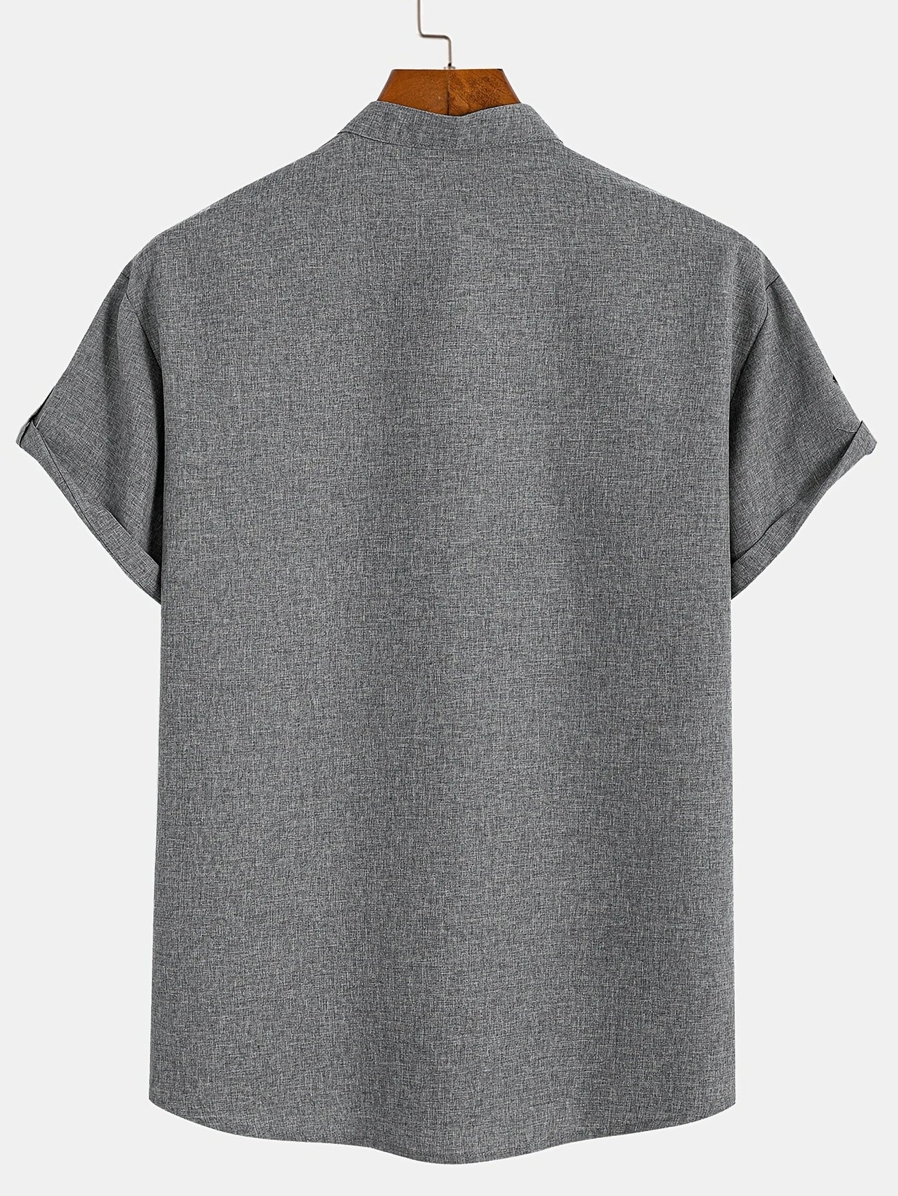 Marano - Elegant Short Sleeve Shirt With Stand-Up Collar