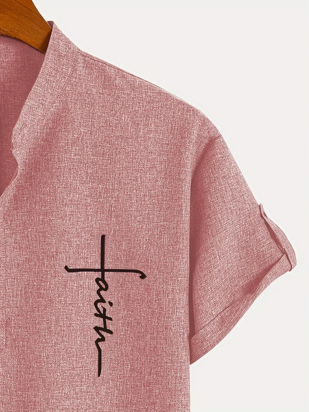 Marano - Elegant Short Sleeve Shirt With Stand-Up Collar