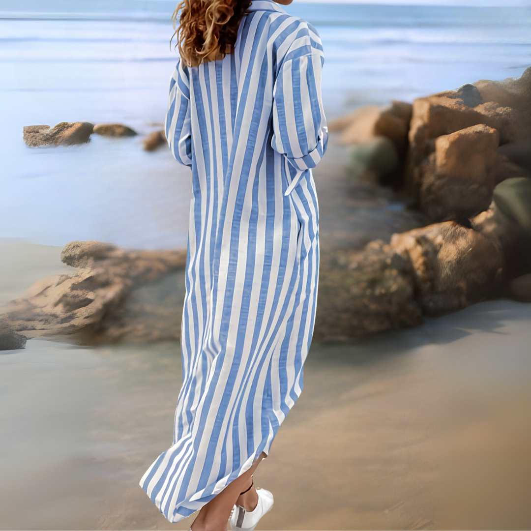 Giulia | Striped V-Neck Dress