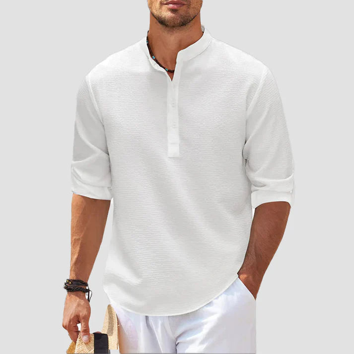 Sereno Linen Henley Shirt