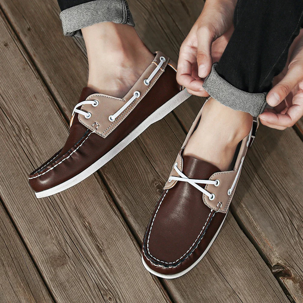 Rafaele Contrast Stitch Loafers