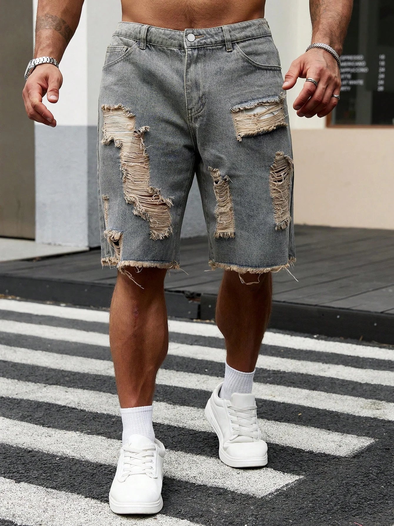 Aura Raw Cut Shorts