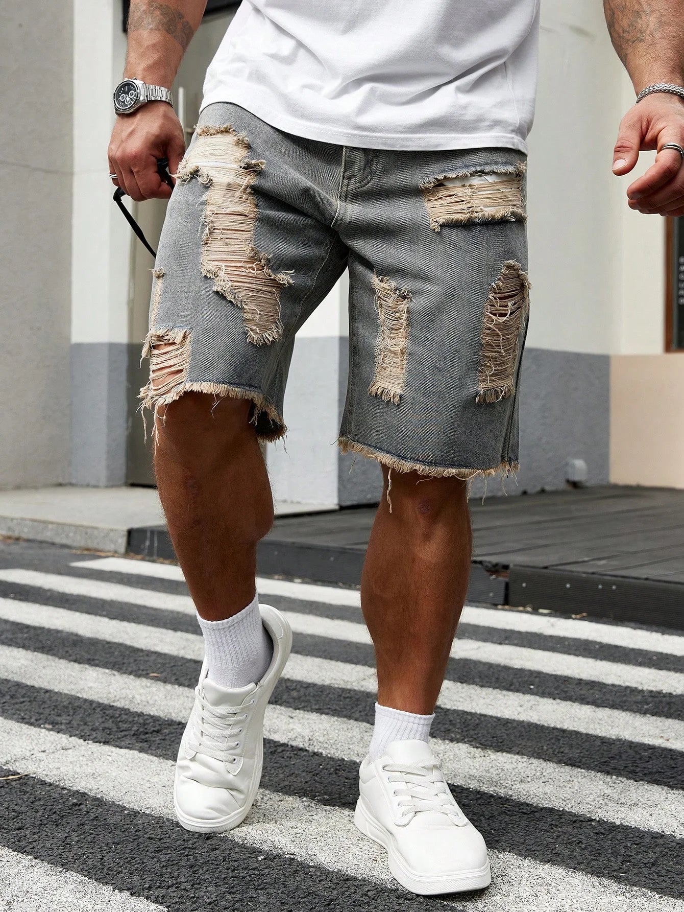 Aura Raw Cut Shorts