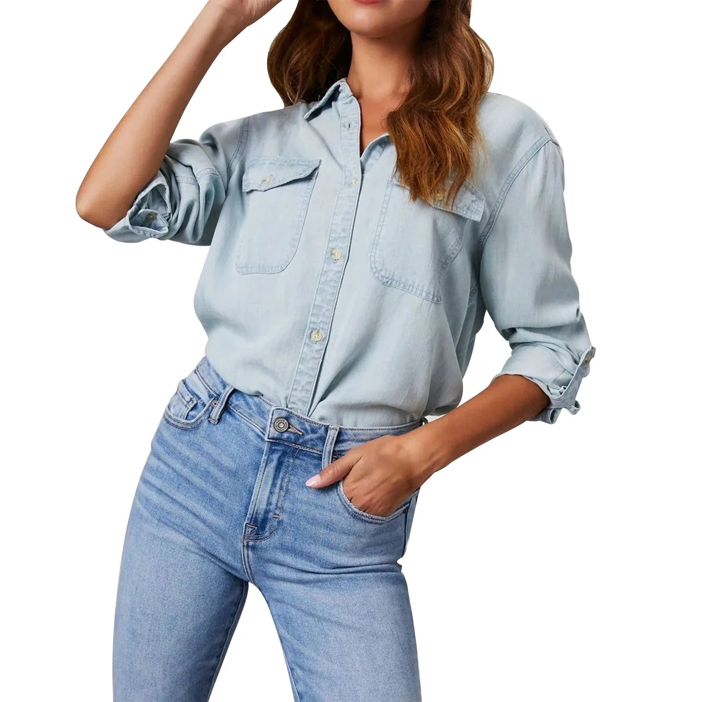 Mirabella Chambray Button-Up Shirt