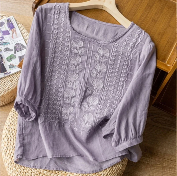 Sofia Linen Blouse
