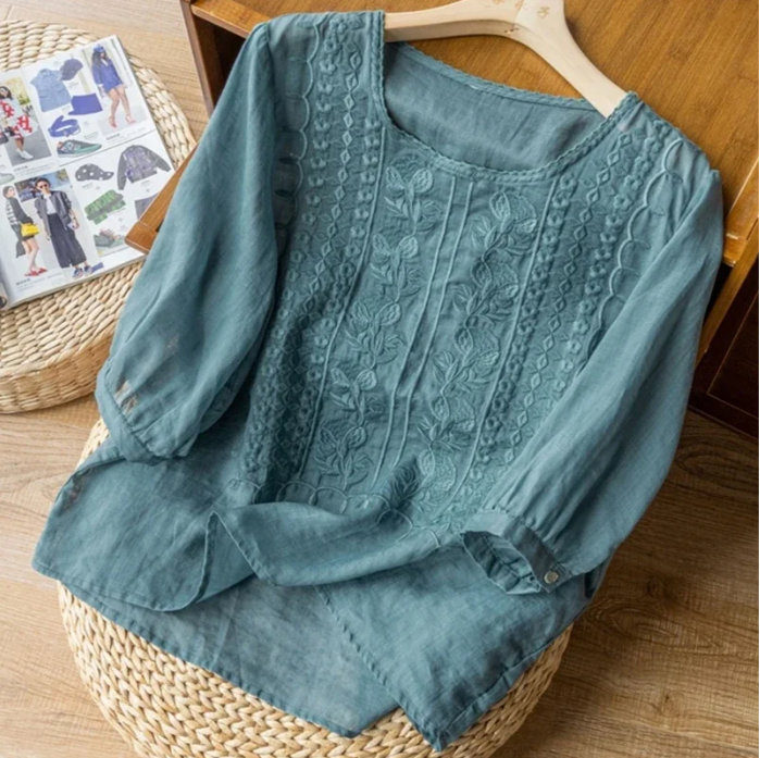 Sofia Linen Blouse