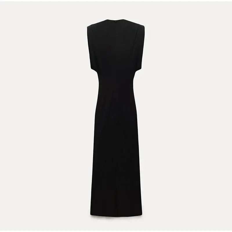 Serena Black Midi Dress
