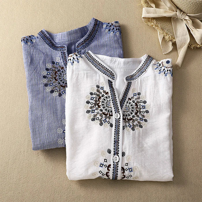 Fiorella Linen Blouse