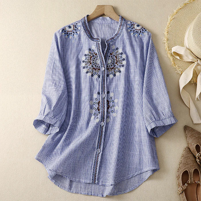 Fiorella Linen Blouse