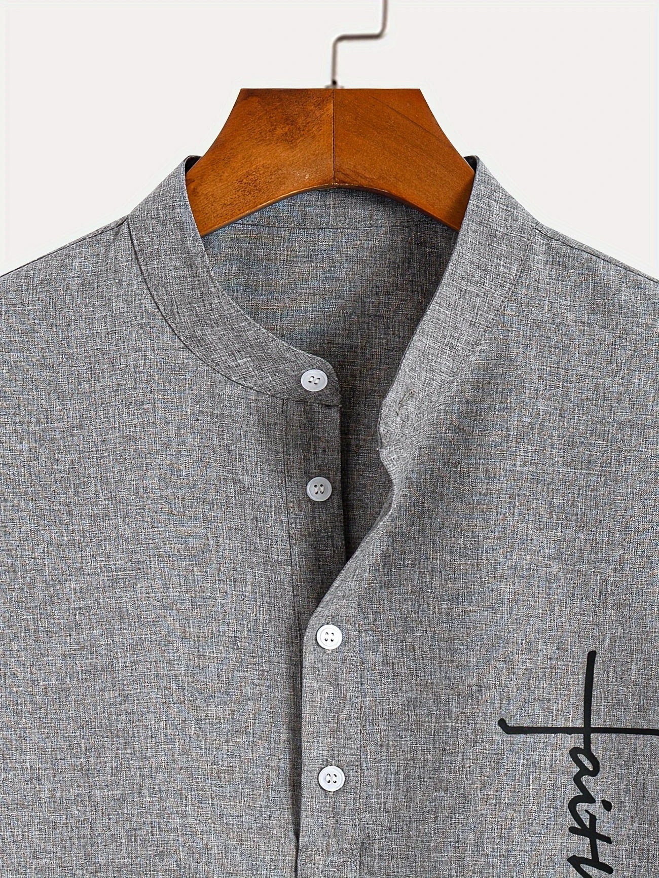 Marano - Elegant Short Sleeve Shirt With Stand-Up Collar