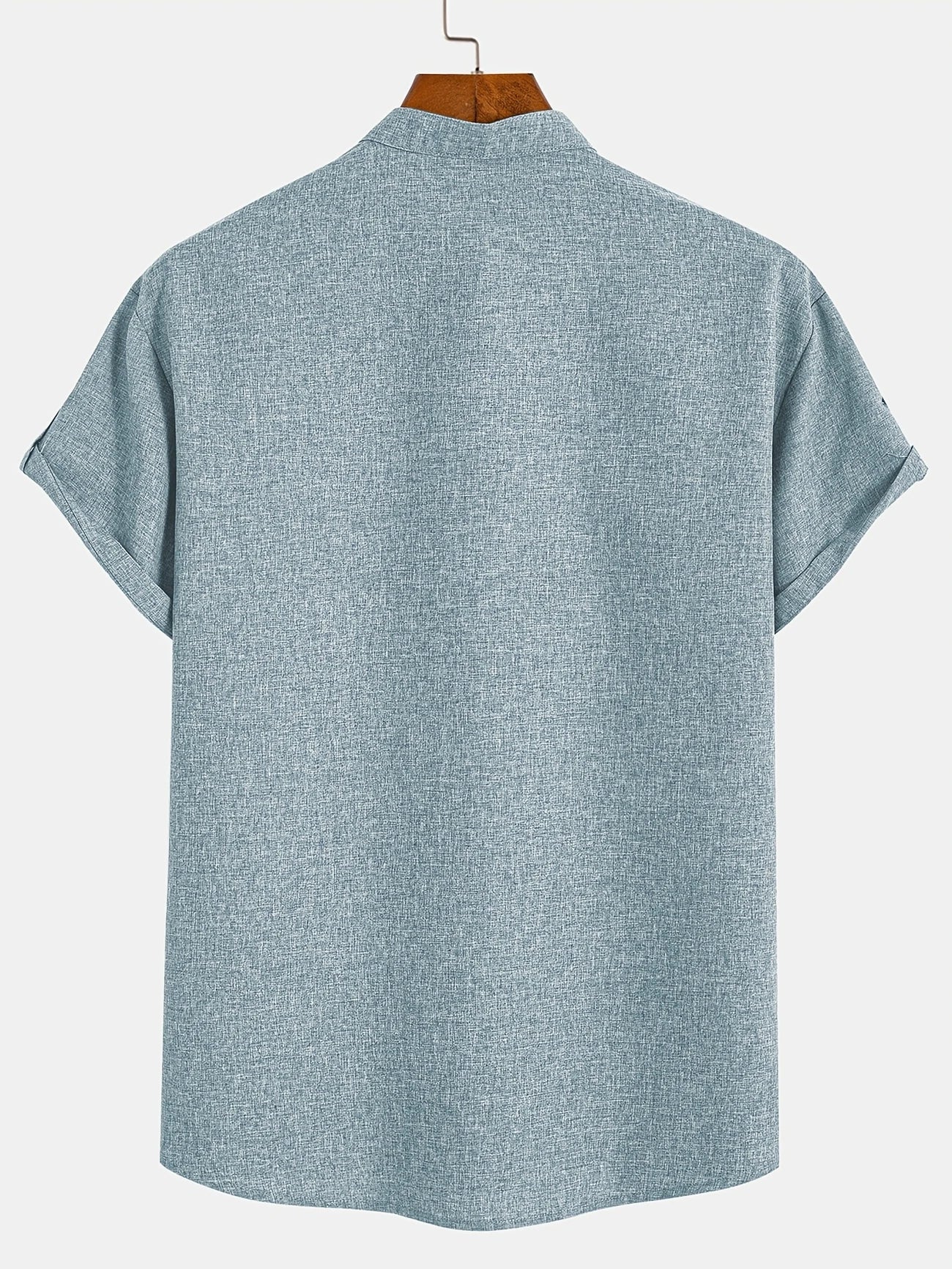 Marano - Elegant Short Sleeve Shirt With Stand-Up Collar