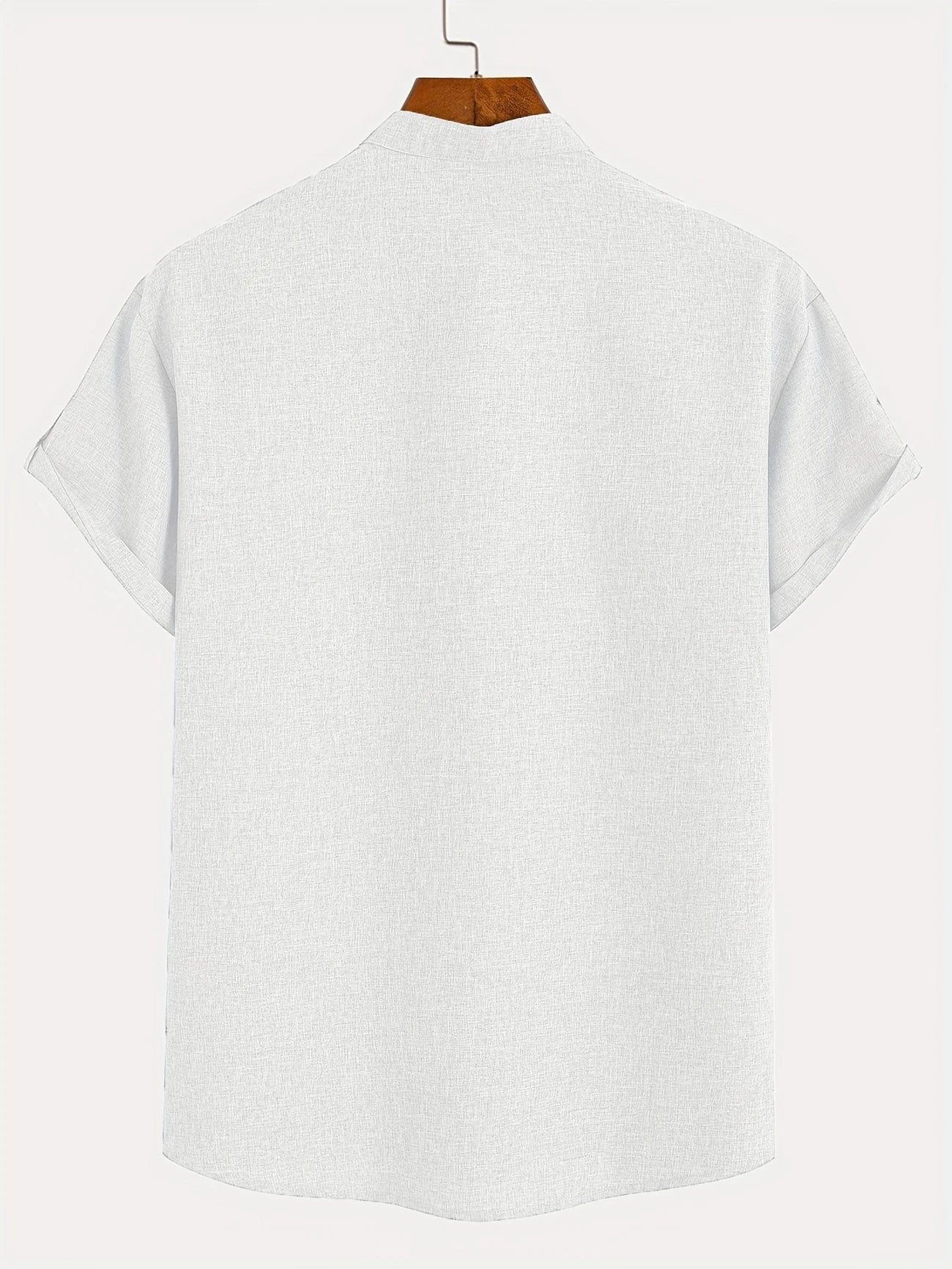 Marano - Elegant Short Sleeve Shirt With Stand-Up Collar