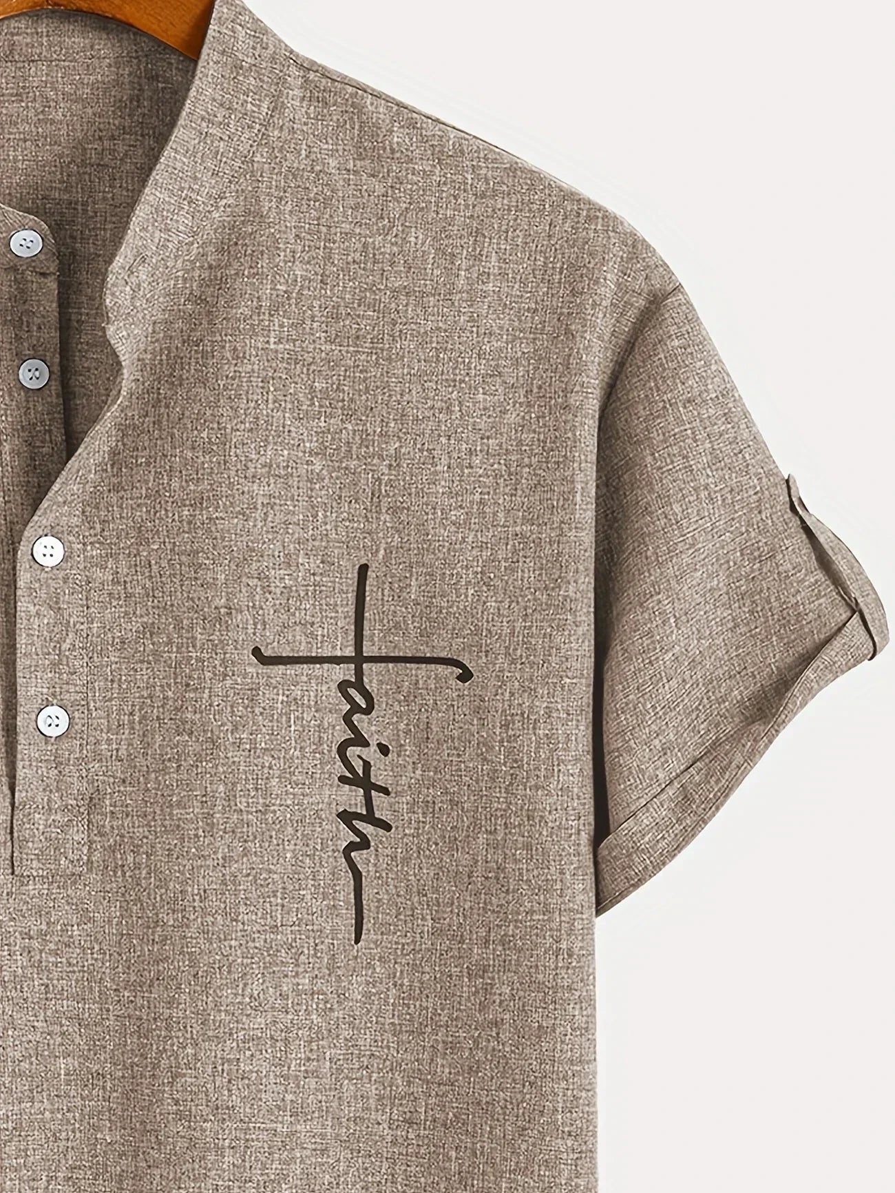 Marano - Elegant Short Sleeve Shirt With Stand-Up Collar