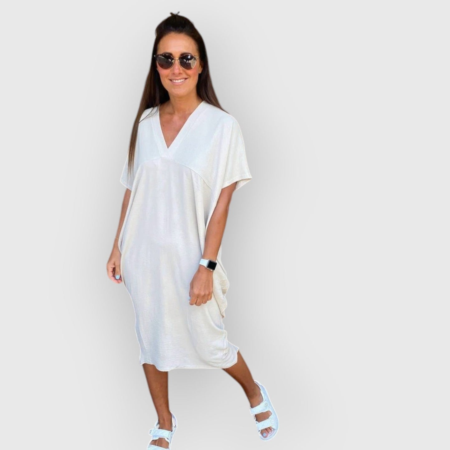 Luciana V Neck Dress