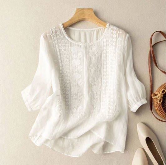 Sofia Linen Blouse