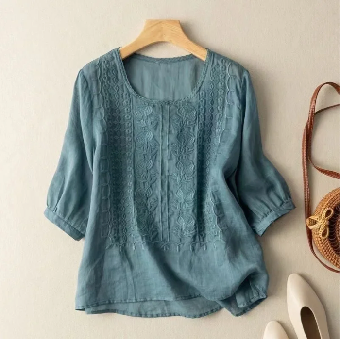 Sofia Linen Blouse