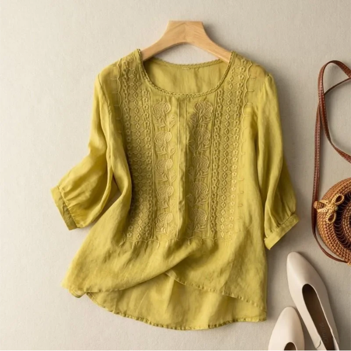 Sofia Linen Blouse