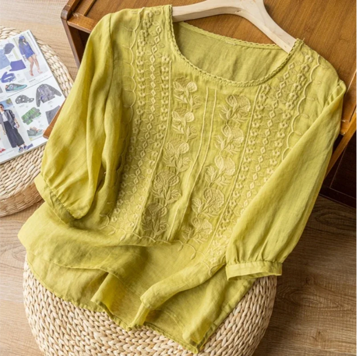 Sofia Linen Blouse