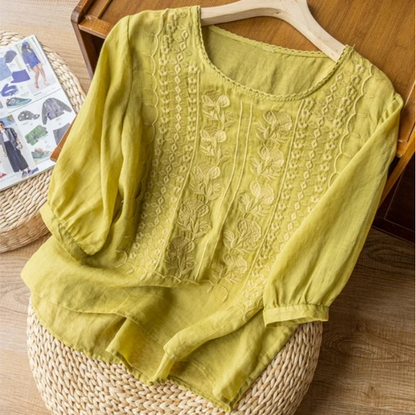 Sofia Linen Blouse