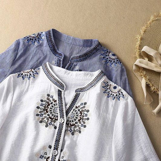 Fiorella Linen Blouse